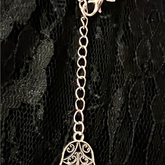 Hamsa Hand Protection Pendant with a smaller Hamsa Hand charm for back of neck - Picture 6 of 10